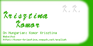 krisztina komor business card